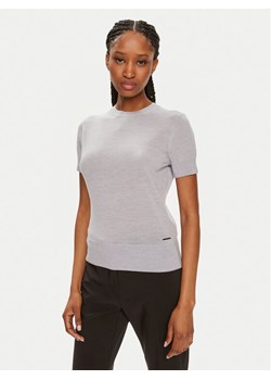 Calvin Klein Bluzka K20K207201 Szary Slim Fit ze sklepu MODIVO w kategorii Bluzki damskie - zdjęcie 181150241