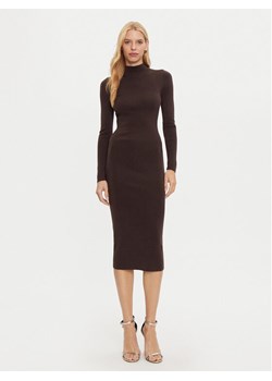 MICHAEL Michael Kors Sukienka dzianinowa MF482Q14VR Brązowy Slim Fit ze sklepu MODIVO w kategorii Sukienki - zdjęcie 181150270