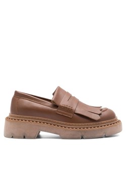 Badura Loafersy SINES-23FW110-V Brązowy ze sklepu MODIVO w kategorii Półbuty damskie - zdjęcie 181150500