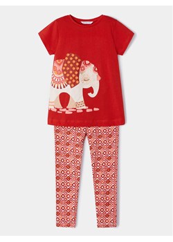 Mayoral Komplet t-shirt i legginsy 3711 Czerwony Regular Fit ze sklepu MODIVO w kategorii Komplety dziewczęce - zdjęcie 181151084