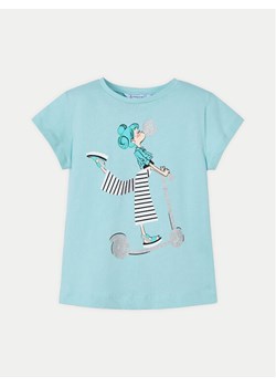Mayoral T-Shirt 3014 Niebieski Regular Fit ze sklepu MODIVO w kategorii Bluzki dziewczęce - zdjęcie 181151282