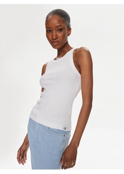 Calvin Klein Jeans Top Variegated J20J223104 Biały Slim Fit ze sklepu MODIVO w kategorii Jeansy damskie - zdjęcie 181151763
