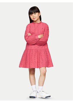 Tommy Hilfiger Sukienka codzienna KG0KG08216 M Różowy Regular Fit ze sklepu MODIVO w kategorii Sukienki dziewczęce - zdjęcie 181152090