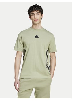 adidas T-Shirt Future Icons 3-Stripes IY7736 Zielony Regular Fit ze sklepu MODIVO w kategorii T-shirty męskie - zdjęcie 181152144