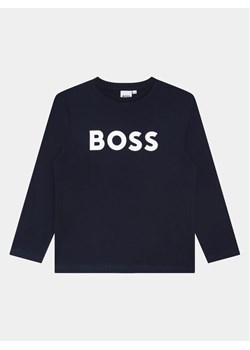 Boss Bluzka J25P25 D Granatowy Regular Fit ze sklepu MODIVO w kategorii T-shirty chłopięce - zdjęcie 181152244