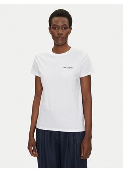 KARL LAGERFELD T-Shirt A1W17019 Biały Regular Fit ze sklepu MODIVO w kategorii Bluzki damskie - zdjęcie 181152353