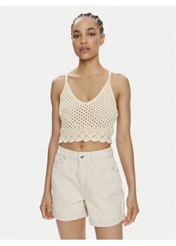 Vero Moda Top Kailey 10300201 Beżowy Slim Fit ze sklepu MODIVO w kategorii Bluzki damskie - zdjęcie 181152852