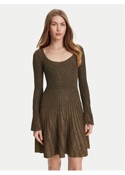 STAUD Sukienka dzianinowa Raquel R25R2116LX Beżowy Slim Fit ze sklepu MODIVO w kategorii Sukienki - zdjęcie 181153001
