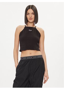 Tommy Jeans Top DW0DW17368 Czarny Slim Fit - id: 0000303127275 - marki Tommy Jeans - 181153154 Tommy Jeans Top DW0DW17368 Czarny Slim Fit ze sklepu MODIVO w kategorii Bluzki damskie - zdjęcie 181153154