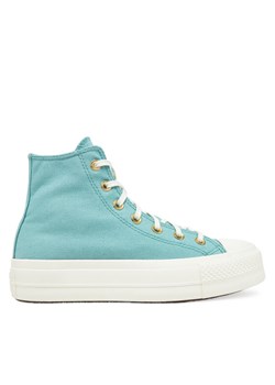 Converse Trampki Chuck Taylor All Star Lift Platform Gold A11495C Turkusowy ze sklepu MODIVO w kategorii Trampki damskie - zdjęcie 181153192