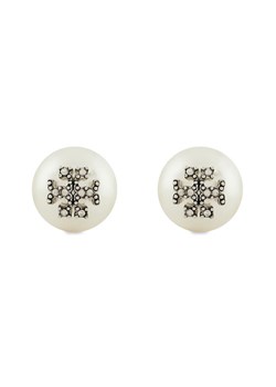 Tory Burch Kolczyki Kira Pearl Stud 163698 Biały ze sklepu MODIVO w kategorii Kolczyki - zdjęcie 181153911