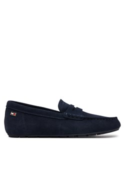 Tommy Hilfiger Mokasyny Flag Soft Suede Driver Loafer FW0FW08558 Granatowy ze sklepu MODIVO w kategorii Mokasyny damskie - zdjęcie 181153912