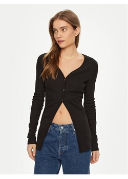 Calvin Klein Jeans Kardigan J20J224761 Czarny Slim Fit ze sklepu MODIVO w kategorii Swetry damskie - zdjęcie 181153970