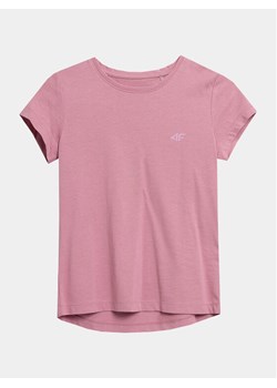 4F T-Shirt 4FJAW23TTSHF0816 Różowy Regular Fit ze sklepu MODIVO w kategorii Bluzki dziewczęce - zdjęcie 181154264