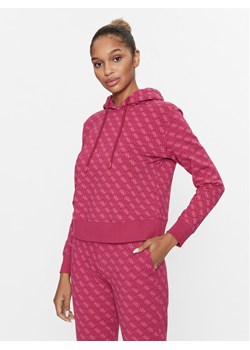 Guess Bluza V3BQ18 K7ON1 Różowy Regular Fit ze sklepu MODIVO w kategorii Bluzy damskie - zdjęcie 181154343