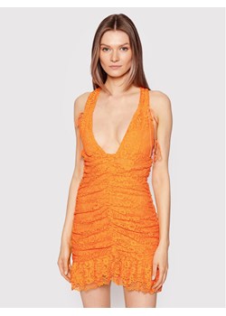 For Love & Lemons Sukienka koktajlowa Jamie CD2681 Pomarańczowy Regular Fit ze sklepu MODIVO w kategorii Sukienki - zdjęcie 181154562