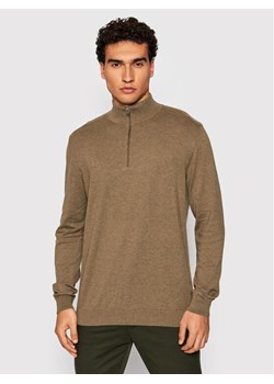 Selected Homme Sweter Berg 16074687 Brązowy Regular Fit ze sklepu MODIVO w kategorii Swetry męskie - zdjęcie 181154751