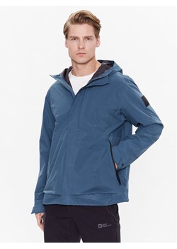 Jack Wolfskin Kurtka przeciwdeszczowa Goldgewann 1115761 Niebieski Regular Fit ze sklepu MODIVO w kategorii Kurtki męskie - zdjęcie 181154800