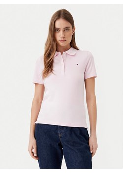 Tommy Hilfiger Polo 1985 WW0WW43225 Różowy Slim Fit ze sklepu MODIVO w kategorii Bluzki damskie - zdjęcie 181155152