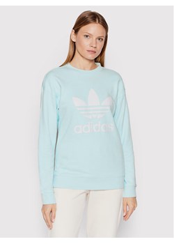 adidas Bluza Treofil Crew HL6678 Niebieski Regular Fit ze sklepu MODIVO w kategorii Bluzy damskie - zdjęcie 181155281