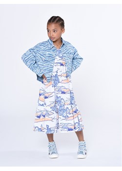 Kenzo Kids Kurtka jeansowa K15638 S Błękitny Regular Fit ze sklepu MODIVO w kategorii Kurtki dziewczęce - zdjęcie 181155330