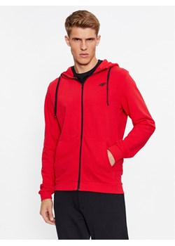 4F Bluza 4FAW23TSWSM695 Czerwony Regular Fit ze sklepu MODIVO w kategorii Bluzy męskie - zdjęcie 181155370