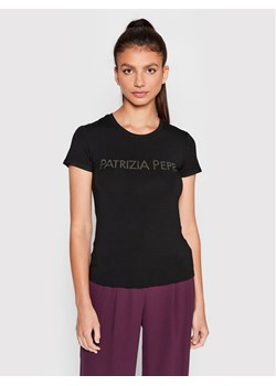 Patrizia Pepe T-Shirt CM1419/J013-K103 Czarny Regular Fit ze sklepu MODIVO w kategorii Bluzki damskie - zdjęcie 181155453