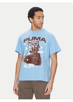 Puma T-Shirt All Bite 630466 Niebieski Regular Fit - id: 0000304578199 - marki Puma - 181155513 Puma T-Shirt All Bite 630466 Niebieski Regular Fit ze sklepu MODIVO w kategorii T-shirty męskie - zdjęcie 181155513