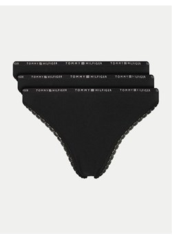 Tommy Hilfiger Komplet 3 par stringów UW0UW05954 Czarny ze sklepu MODIVO w kategorii Majtki damskie - zdjęcie 181155701