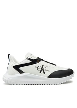 Calvin Klein Jeans Sneakersy Eva Runner Low Lace Ml YM0YM00968 Biały ze sklepu MODIVO w kategorii Buty sportowe męskie - zdjęcie 181156180