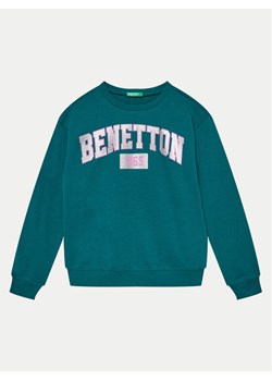United Colors Of Benetton Bluza 3J68C10L8 Zielony Regular Fit ze sklepu MODIVO w kategorii Bluzy chłopięce - zdjęcie 181156474