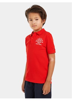 Tommy Hilfiger Polo Monotype KB0KB08801 Czerwony Regular Fit ze sklepu MODIVO w kategorii T-shirty chłopięce - zdjęcie 181156941