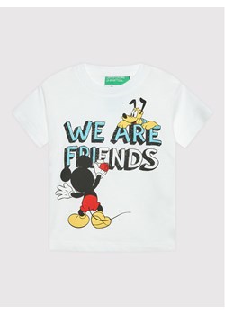 United Colors Of Benetton T-Shirt 3096G103I Biały Regular Fit ze sklepu MODIVO w kategorii Koszulki niemowlęce - zdjęcie 181156984
