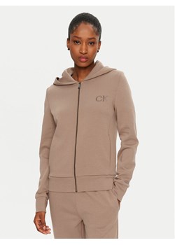 Calvin Klein Bluza Satin K20K207955 Beżowy Regular Fit ze sklepu MODIVO w kategorii Bluzy damskie - zdjęcie 181157334
