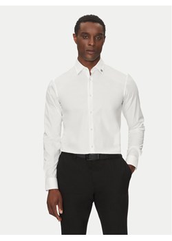 HUGO Koszula Ermo 50539307 Biały Slim Fit ze sklepu MODIVO w kategorii Koszule męskie - zdjęcie 181157354