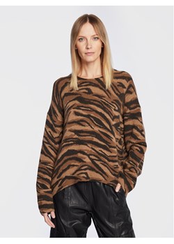 Zadig&Voltaire Sweter Markus KWSW01460 Brązowy Relaxed Fit - id: 0000301442967 - marki Zadig & Voltaire - 181157452 Zadig&Voltaire Sweter Markus KWSW01460 Brązowy Relaxed Fit ze sklepu MODIVO w kategorii Swetry damskie - zdjęcie 181157452