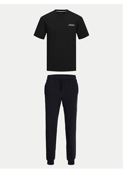 Jack&Jones Komplet t-shirt i spodnie dresowe Beau 12277849 Czarny Relaxed Fit ze sklepu MODIVO w kategorii Spodnie męskie - zdjęcie 181157914