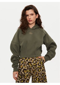 Alpha Industries Bluza 148041 Zielony Regular Fit ze sklepu MODIVO w kategorii Bluzy damskie - zdjęcie 181158183