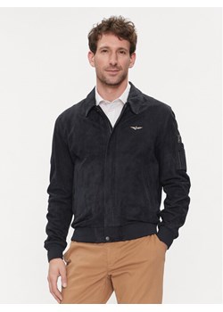 Aeronautica Militare Kurtka skórzana 241PN5033PL216 Niebieski Regular Fit ze sklepu MODIVO w kategorii Kurtki męskie - zdjęcie 181158351