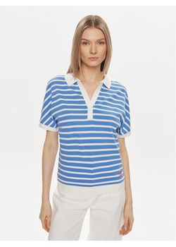 Tommy Hilfiger Polo WW0WW41889 Niebieski Relaxed Fit ze sklepu MODIVO w kategorii Bluzki damskie - zdjęcie 181158450
