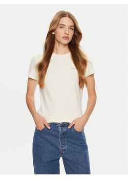 Guess T-Shirt V4BI04 KCBF1 Écru Slim Fit - id: 0000304246234 - marki Guess - 181158471 Guess T-Shirt V4BI04 KCBF1 Écru Slim Fit ze sklepu MODIVO w kategorii Bluzki damskie - zdjęcie 181158471