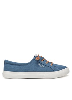 Pepe Jeans Sneakersy Kenton Denim PLS31602 Niebieski ze sklepu MODIVO w kategorii Trampki damskie - zdjęcie 181158520