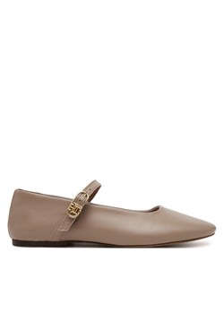 Tommy Hilfiger Baleriny Leather Maryjane Ballerina FW0FW08651 Beżowy ze sklepu MODIVO w kategorii Balerinki - zdjęcie 181158534