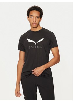 Salewa Koszulka techniczna Solidlogo Dry 27018 Czarny Regular Fit ze sklepu MODIVO w kategorii T-shirty męskie - zdjęcie 181158574