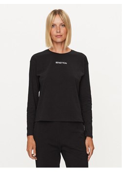 United Colors Of Benetton Koszulka piżamowa 30963M04S Czarny Regular Fit ze sklepu MODIVO w kategorii Piżamy damskie - zdjęcie 181158622