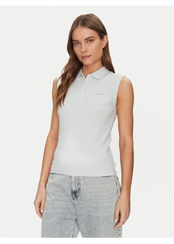 Guess Polo W5GP24 KCYR1 Niebieski Regular Fit ze sklepu MODIVO w kategorii Bluzki damskie - zdjęcie 181158730