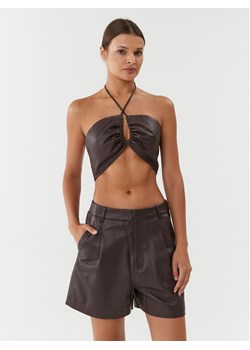 Gestuz Top 10908178 Brązowy Slim Fit ze sklepu MODIVO w kategorii Bluzki damskie - zdjęcie 181158784