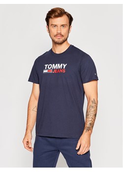 Tommy Jeans T-Shirt Corp Logo DM0DM15379 Granatowy Regular Fit ze sklepu MODIVO w kategorii T-shirty męskie - zdjęcie 181158924