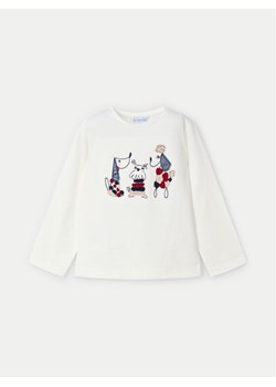 Mayoral Bluzka 4070 Écru Regular Fit ze sklepu MODIVO w kategorii Bluzki dziewczęce - zdjęcie 181158954