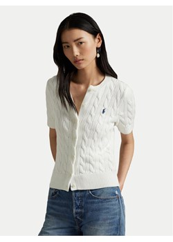 Polo Ralph Lauren Kardigan 211966720001 Biały Slim Fit ze sklepu MODIVO w kategorii Swetry damskie - zdjęcie 181159522